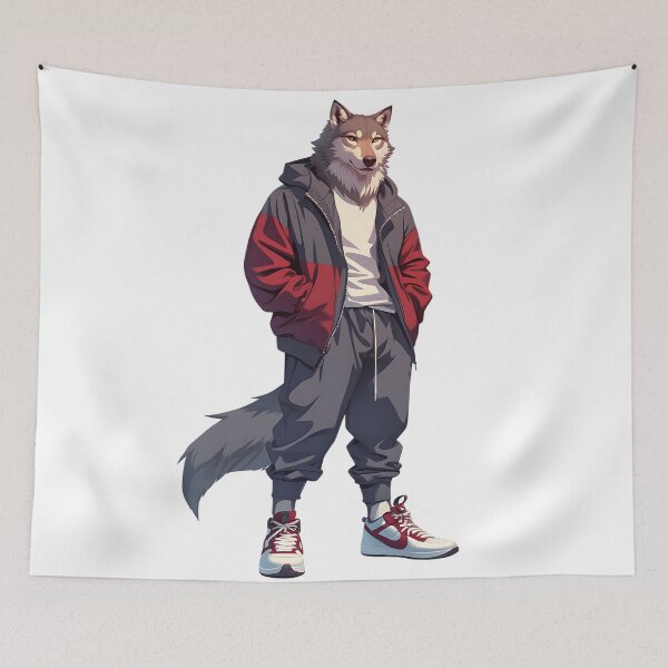 Item preview, Streetwear Wolf Modern Vibe designed and sold by bapupa.