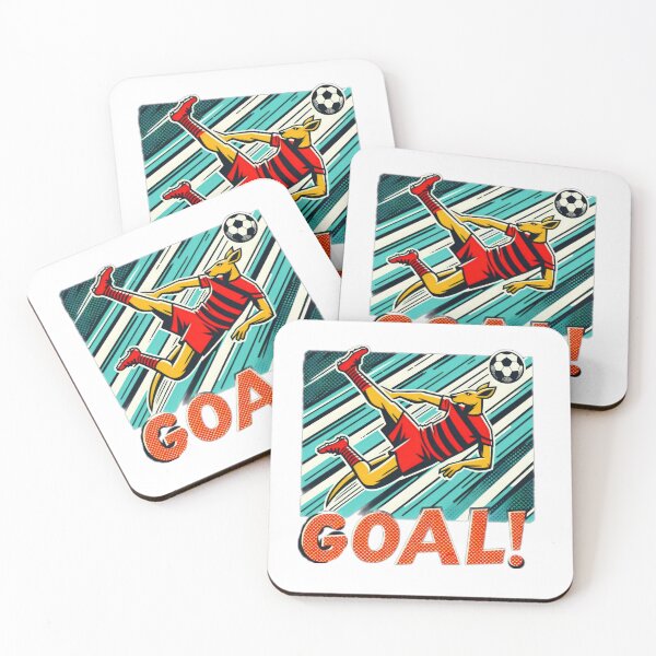 Item preview, football soccer kangaroo with a football,Football Player ,soccer art,animal playing soccer designed and sold by Expressions-Sel.