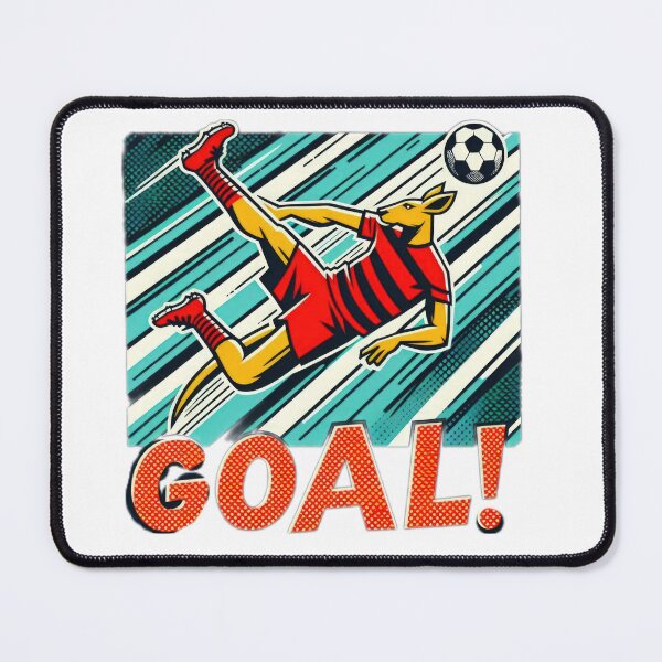 Item preview, football soccer kangaroo with a football,Football Player ,soccer art,animal playing soccer designed and sold by Expressions-Sel.