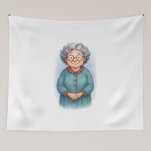 Item preview, Sweet Fairytale Grandma in Watercolor Style designed and sold by 良心創作.