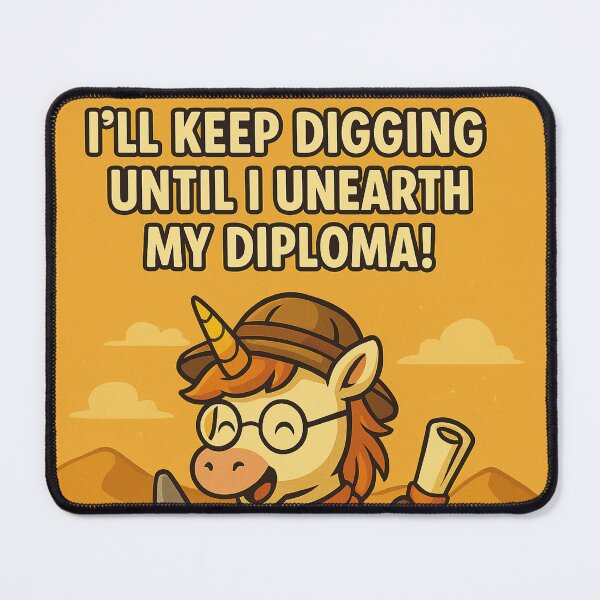 Item preview, Unicorn Graduation Adventure | Funny Paleontology Grad Poster 2025 designed and sold by Asbiell.