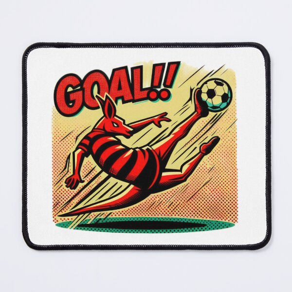 Item preview, football soccer kangaroo with a football,Football Player ,soccer art,animal playing soccer designed and sold by Expressions-Sel.