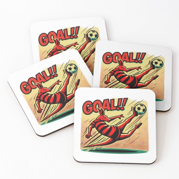 Item preview, football soccer kangaroo with a football,Football Player ,soccer art,animal playing soccer designed and sold by Expressions-Sel.