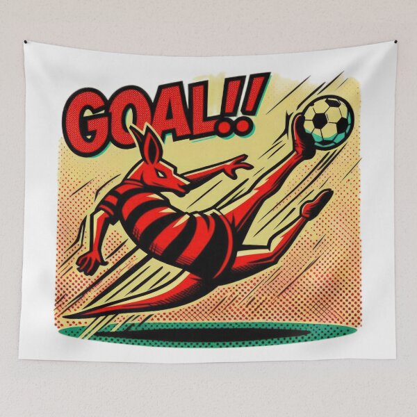 Item preview, football soccer kangaroo with a football,Football Player ,soccer art,animal playing soccer designed and sold by Expressions-Sel.