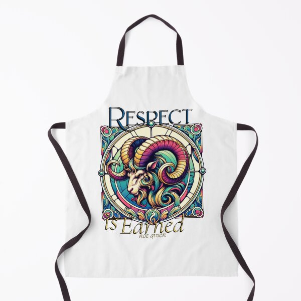 Item preview, Respect Is Earned – Stained Glass Ram Power Symbol Design designed and sold by NSB-Design.