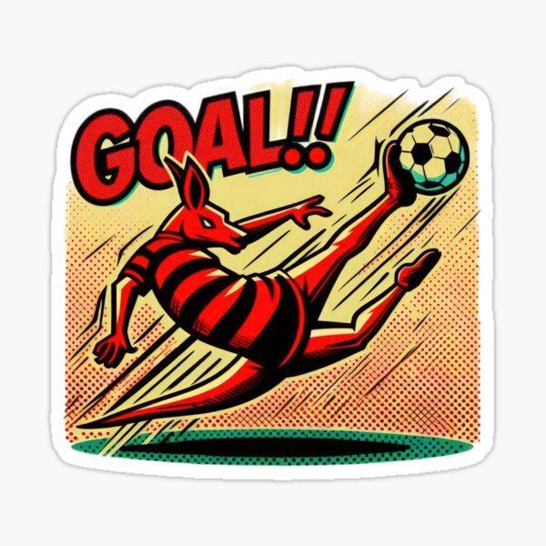 Item preview, football soccer kangaroo with a football,Football Player ,soccer art,animal playing soccer designed and sold by Expressions-Sel.