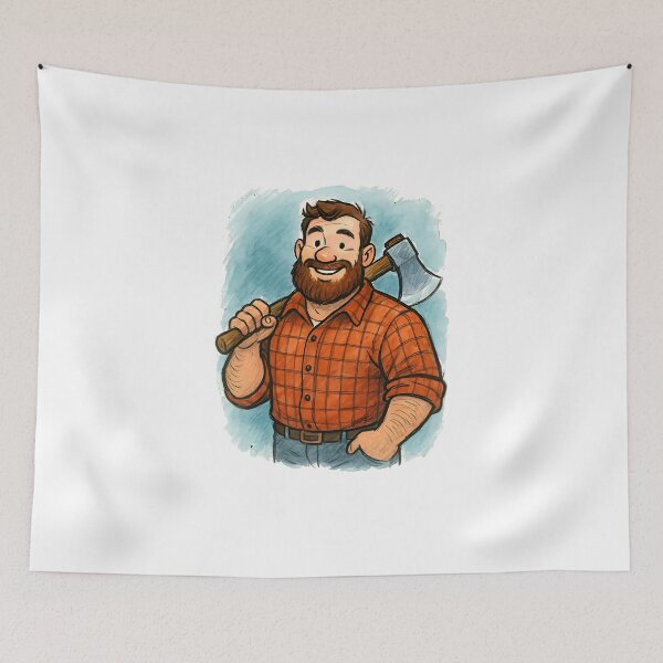 Item preview, Friendly Woodsman Hero in Watercolor Fairytale Style designed and sold by 良心創作.