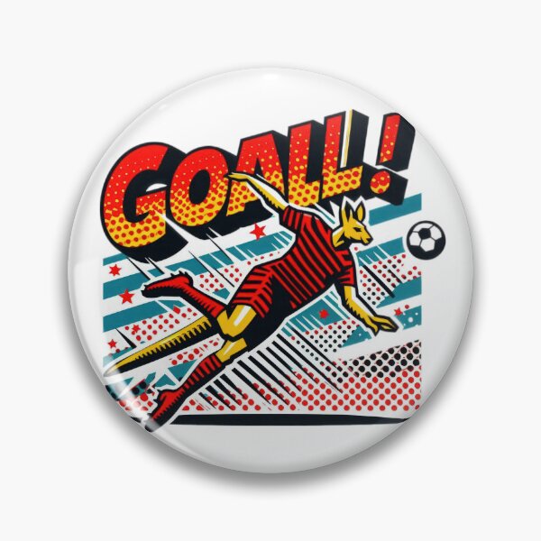 Item preview, football soccer red kangaroo with a football,Football Player ,soccer art,animal playing soccer designed and sold by Expressions-Sel.