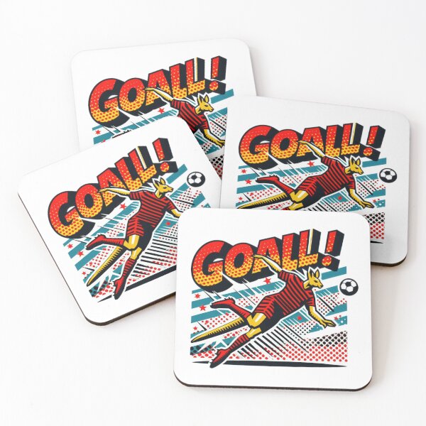 Item preview, football soccer red kangaroo with a football,Football Player ,soccer art,animal playing soccer designed and sold by Expressions-Sel.