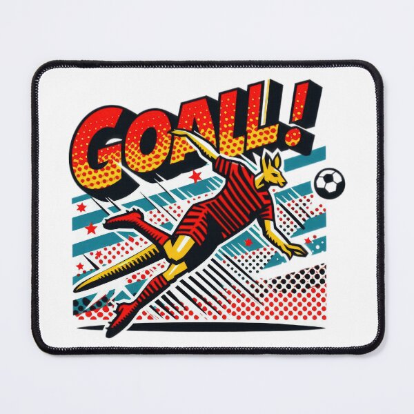 Item preview, football soccer red kangaroo with a football,Football Player ,soccer art,animal playing soccer designed and sold by Expressions-Sel.