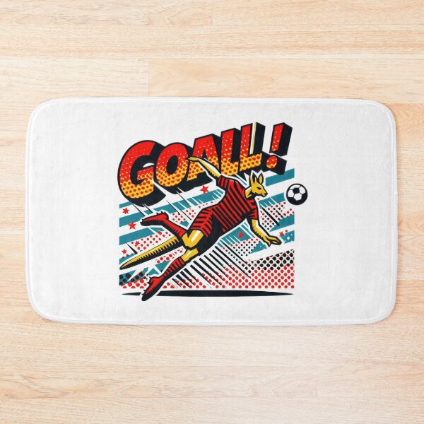 Item preview, football soccer red kangaroo with a football,Football Player ,soccer art,animal playing soccer designed and sold by Expressions-Sel.