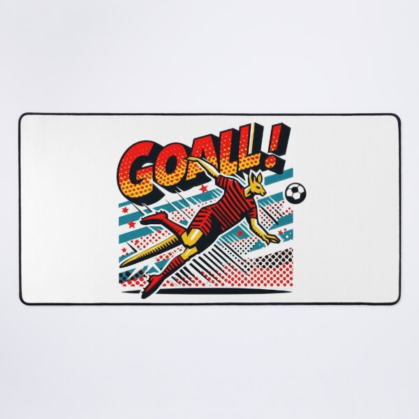 Item preview, football soccer red kangaroo with a football,Football Player ,soccer art,animal playing soccer designed and sold by Expressions-Sel.