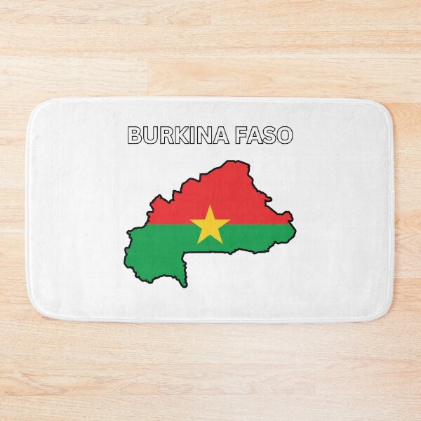 Item preview, Burkina Faso Flag Map Design designed and sold by atomstartup.