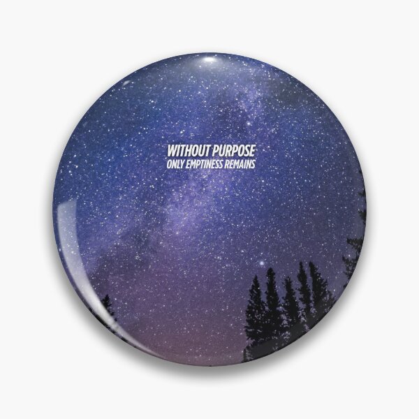 Item preview, Starry Reddish-Purple Night Sky with Inspiring Quote: "Without Purpose, Only Emptiness Remains" – Cosmic Nature Art designed and sold by knalpot-design.