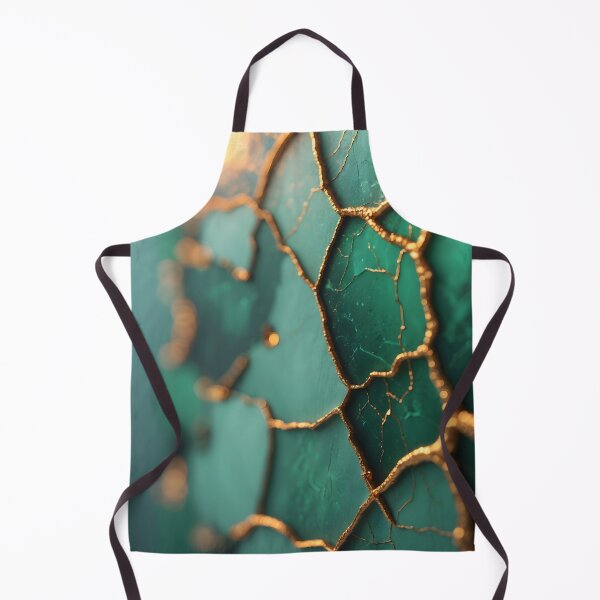 Item preview, Jade Green Kintsugi Cracked Veins – Modern Abstract Art by LaLi Designs designed and sold by LaLi-Designs.