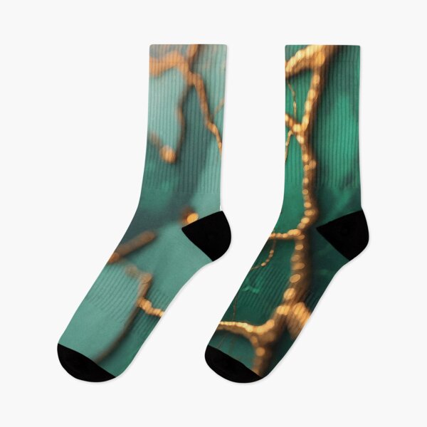 Item preview, Jade Green Kintsugi Cracked Veins – Modern Abstract Art by LaLi Designs designed and sold by LaLi-Designs.
