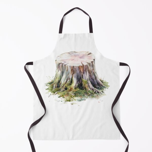 Item preview, Watercolor Tree Stump Sticker – Mossy Forest Cutout designed and sold by EmeraldeaArt.