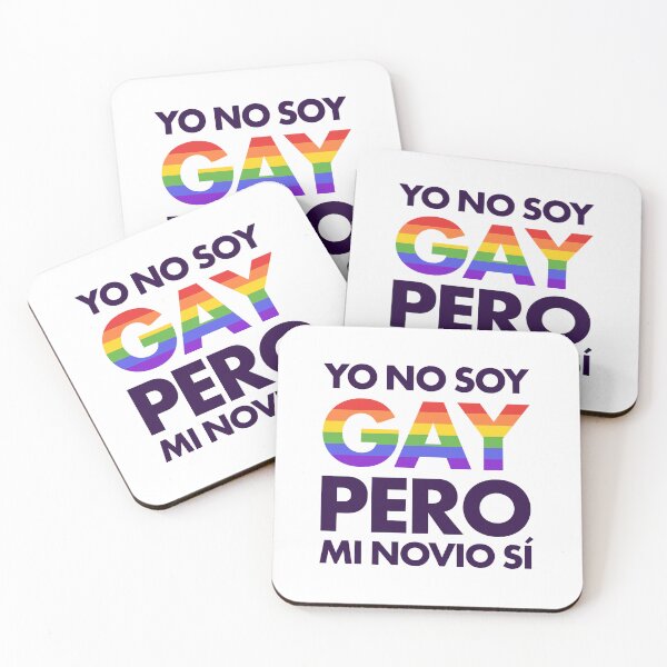 Item preview, I'm Not Gay But My Boyfriend Is - Funny Spanish LGBTQ+ Quote designed and sold by ZhivanCrimson.