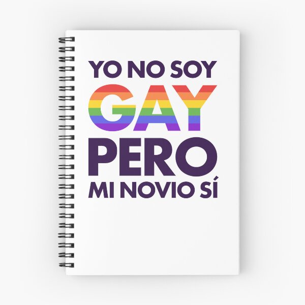Item preview, I'm Not Gay But My Boyfriend Is - Funny Spanish LGBTQ+ Quote designed and sold by ZhivanCrimson.