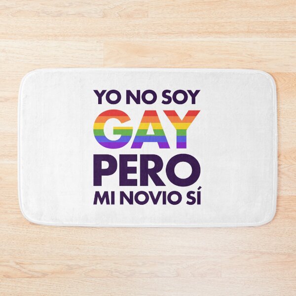 Item preview, I'm Not Gay But My Boyfriend Is - Funny Spanish LGBTQ+ Quote designed and sold by ZhivanCrimson.