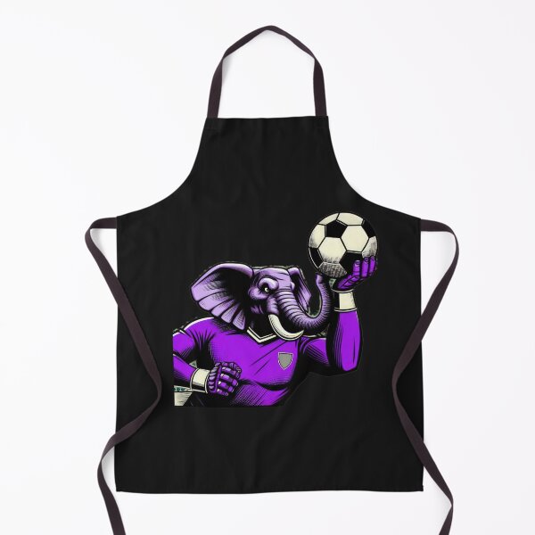 Item preview, football soccer purple elephant with a football,Football Player ,soccer art,animal playing soccer designed and sold by Expressions-Sel.