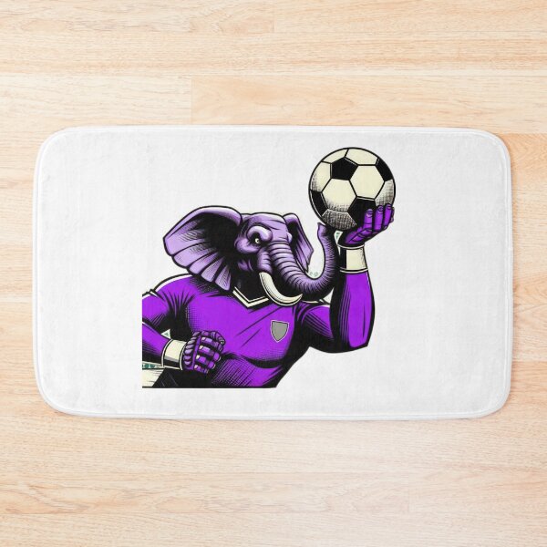 Item preview, football soccer purple elephant with a football,Football Player ,soccer art,animal playing soccer designed and sold by Expressions-Sel.