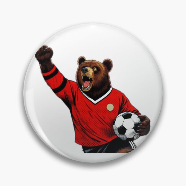Item preview,  football soccer bear fan with a football,Football Player ,soccer art,animal playing soccer designed and sold by Expressions-Sel.