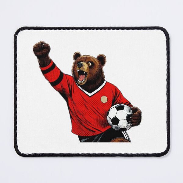 Item preview,  football soccer bear fan with a football,Football Player ,soccer art,animal playing soccer designed and sold by Expressions-Sel.