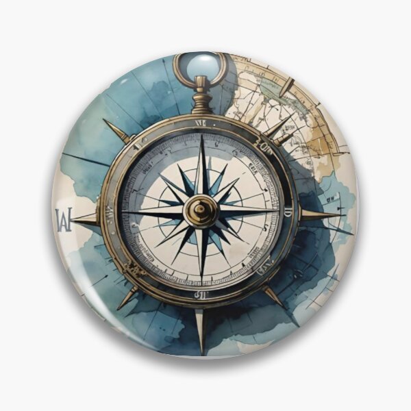 Item preview, vintage design compass drawing designed and sold by NivyasArtistry.