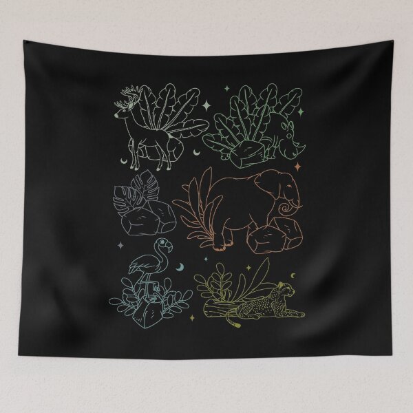 Item preview, Jungle Art Kids Jungle Animals Elephant Tiger Cheetah designed and sold by DSWShirts.
