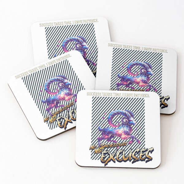 Item preview, No Shortcuts No Excuses – Capricorn Galaxy Motivational Art designed and sold by NSB-Design.