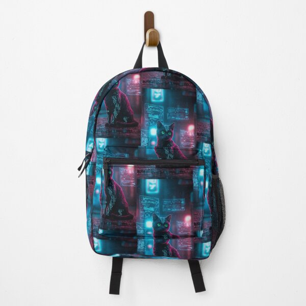 Item preview, Hacker Cat – Cyberpunk Kitty Print designed and sold by Gothic Han.