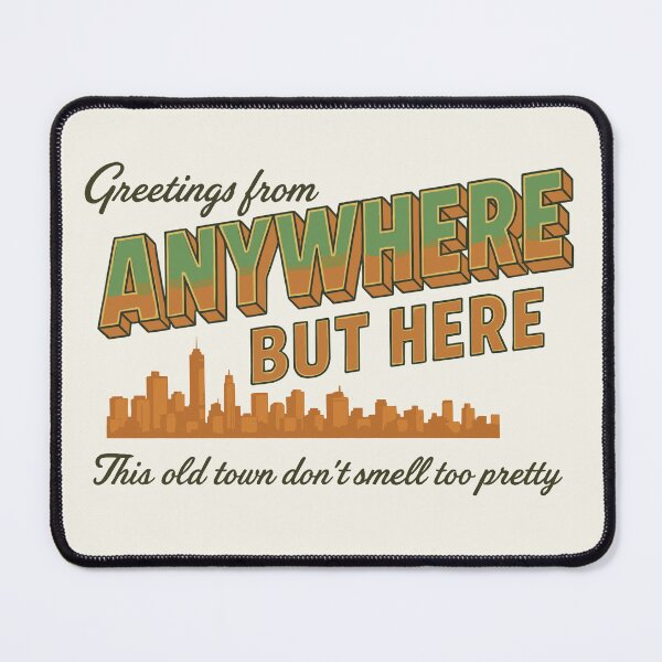 Item preview, Anywhere But Here – Lyric Inspired Retro Postcard Art designed and sold by ChezDezigns.