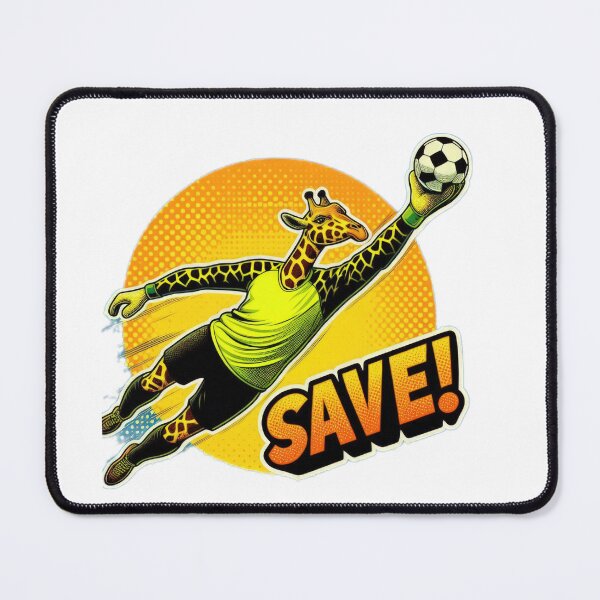 Item preview, football soccer giraffe goalkeeper with a football,Football Player ,soccer art,animal playing soccer designed and sold by Expressions-Sel.