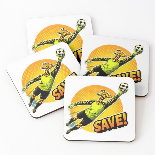 Item preview, football soccer giraffe goalkeeper with a football,Football Player ,soccer art,animal playing soccer designed and sold by Expressions-Sel.