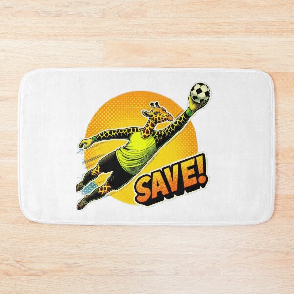 Item preview, football soccer giraffe goalkeeper with a football,Football Player ,soccer art,animal playing soccer designed and sold by Expressions-Sel.