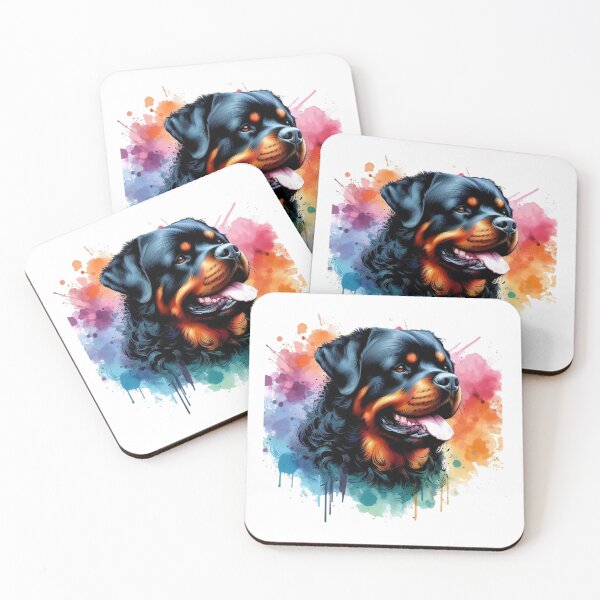 Item preview, A beautiful Rottweiler dog with a colorful background designed and sold by Marcoshop10.