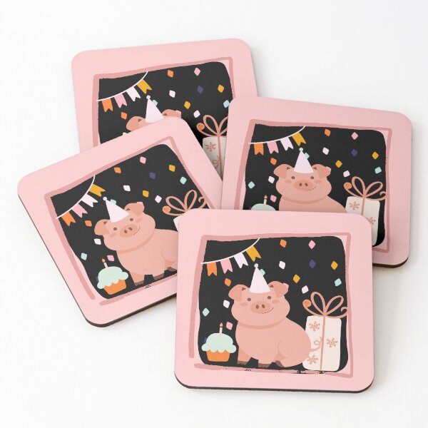 Item preview, Cute Pig Birthday designed and sold by AnulaArt.