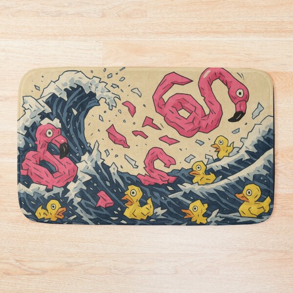 Item preview, Big wave vs. rubber duck and flamingo with a twist designed and sold by LeahHa.