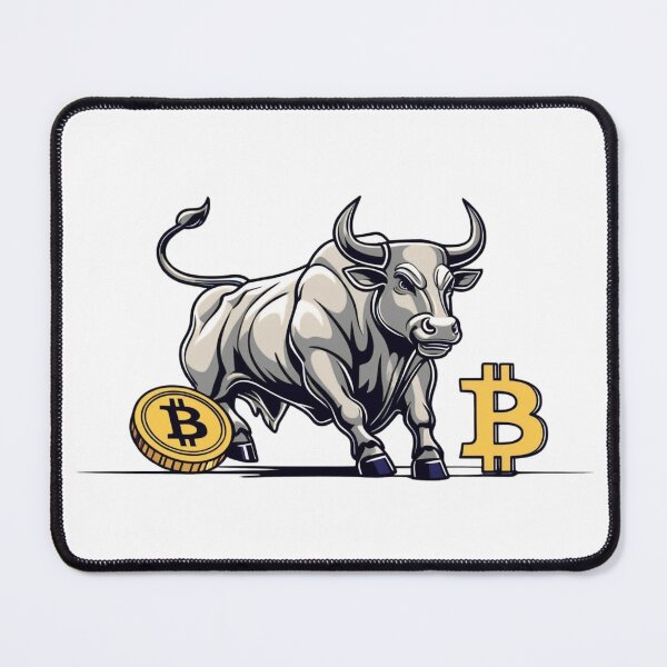 Item preview, Silver Bull Power – Bitcoin Dominance Art designed and sold by Crypto Threads.