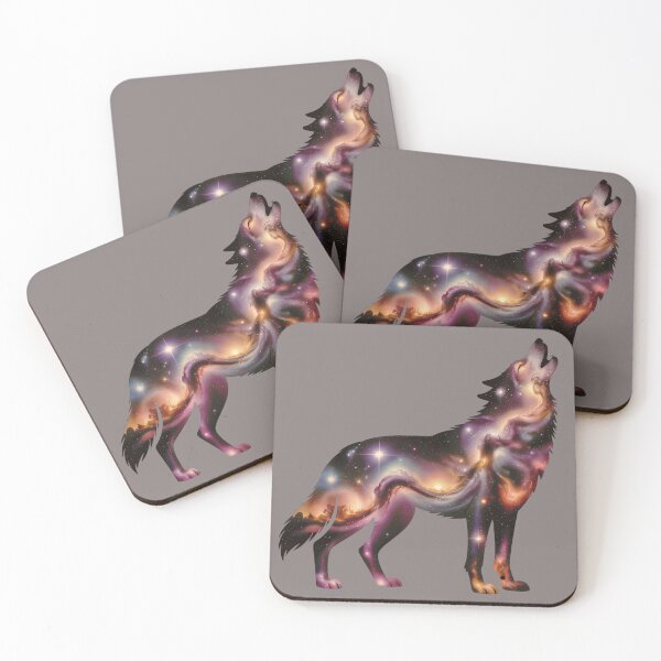 Item preview, Galaxy Wolf Silhouette designed and sold by MadCatPrints.