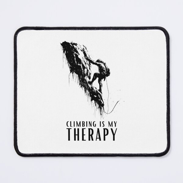 Item preview, Climbing is My Therapy - Rock Climber Line Art designed and sold by ShadowAndSlate.