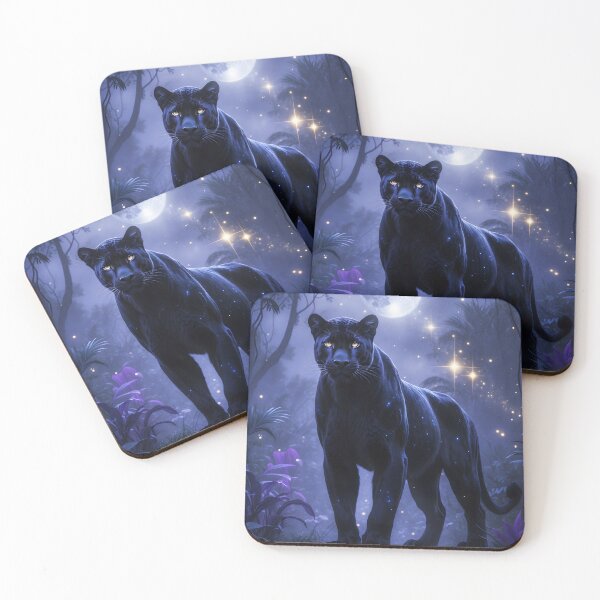 Item preview, Midnight Panther – Mystical Moonlit Jungle Art by LaLi Designs designed and sold by LaLi-Designs.