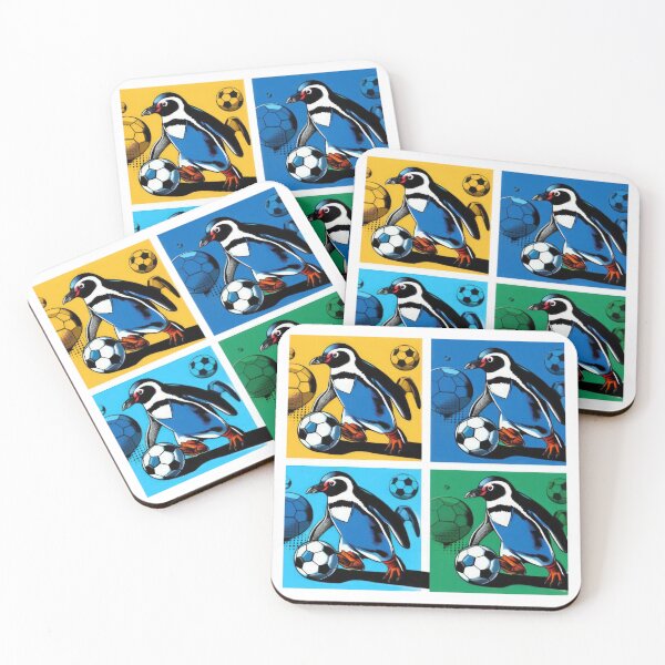 Item preview,  football soccer colorful penguins with a football pattern ,Football Player ,soccer art,animal playing soccer designed and sold by Expressions-Sel.