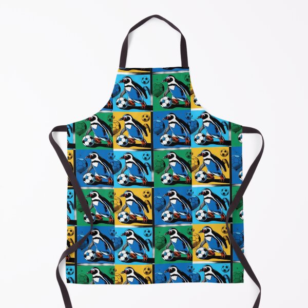 Item preview, football soccer colorful penguins with a football pattern ,Football Player ,soccer art,animal playing soccer designed and sold by Expressions-Sel.