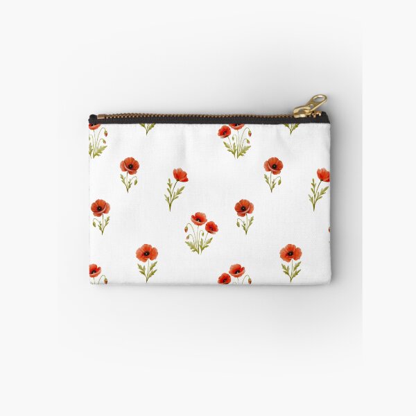 Item preview, Watercolor pattern with vibrant red poppies, delicate floral artwork, botanical elegance, seamless nature-inspired textile and print design designed and sold by ArtPetrenko90.