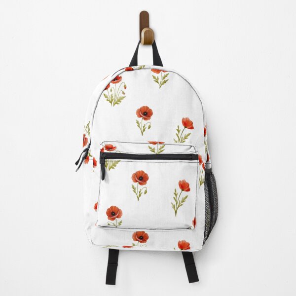 Item preview, Watercolor pattern with vibrant red poppies, delicate floral artwork, botanical elegance, seamless nature-inspired textile and print design designed and sold by ArtPetrenko90.