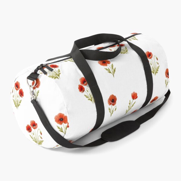 Item preview, Watercolor pattern with vibrant red poppies, delicate floral artwork, botanical elegance, seamless nature-inspired textile and print design designed and sold by ArtPetrenko90.