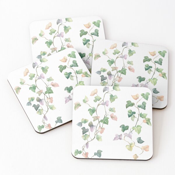 Item preview, Watercolor Ivy Leaves – Delicate Pastel Cutout Nature Art designed and sold by EmeraldeaDesign.