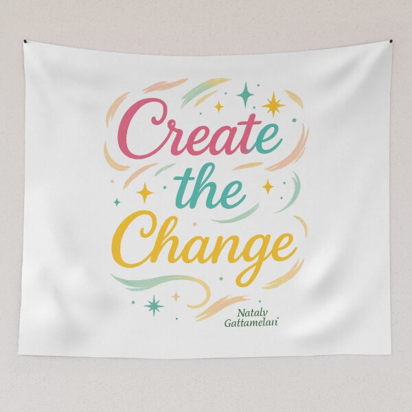 Item preview, Create the Change – Motivational & Colorful Design designed and sold by natalygattamelati.